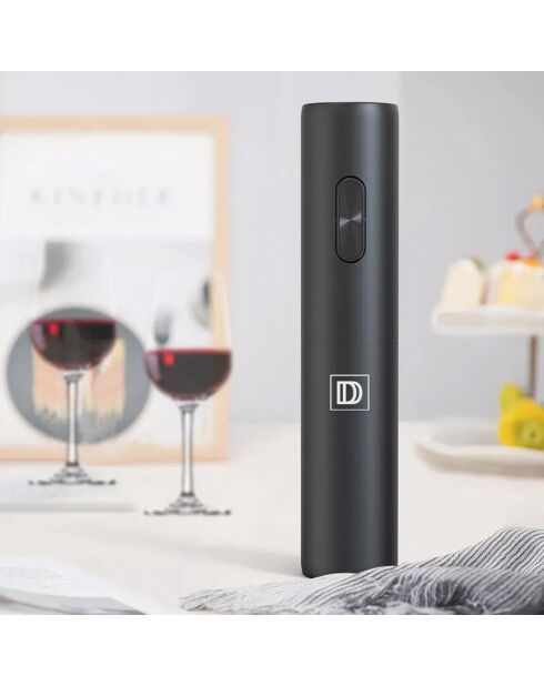 Schwarzer elektrischer Korkenzieher - 4,8 x 5 x 23,1 cm