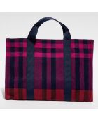 Sac Shopping 100% Laine Maud fuchsia - 30x42x20 cm