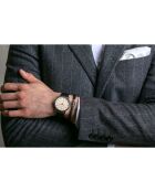 Basel zwart horloge van gemengd leer