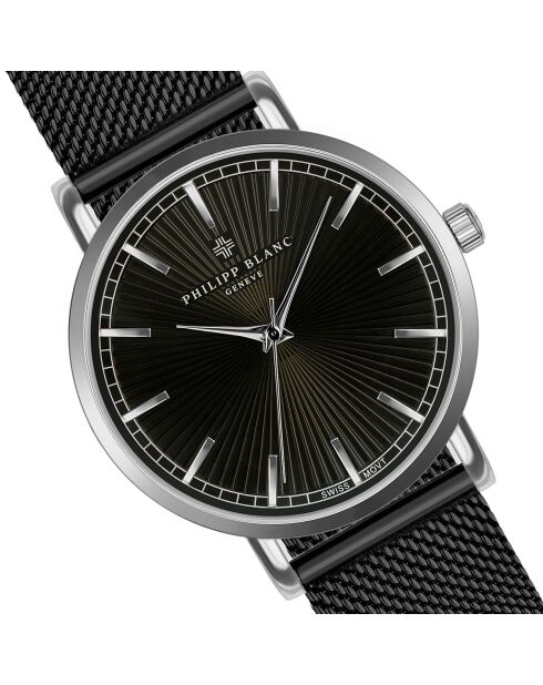 Montre Mixte en Acier Vernier noire