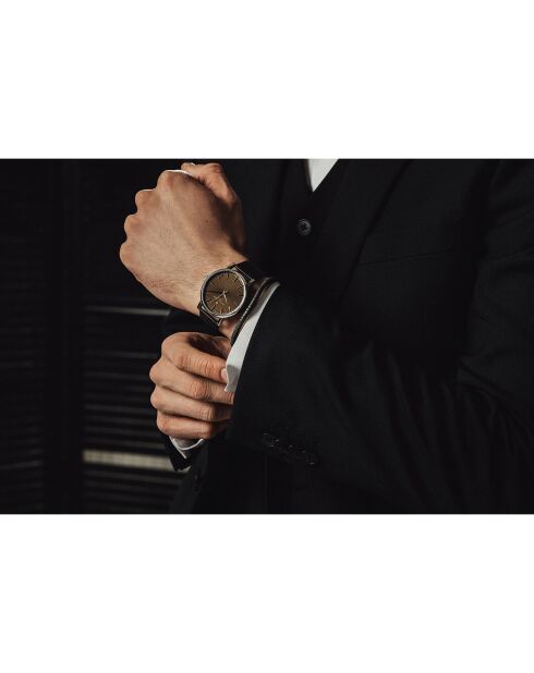 Montre Mixte en Acier Vernier noire