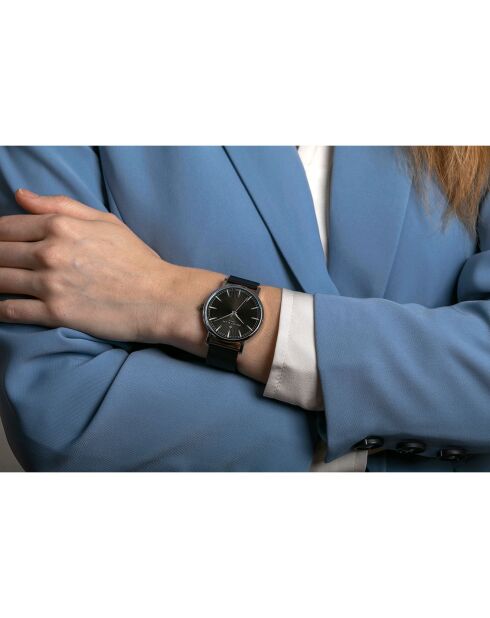 Montre Mixte en Acier Vernier noire