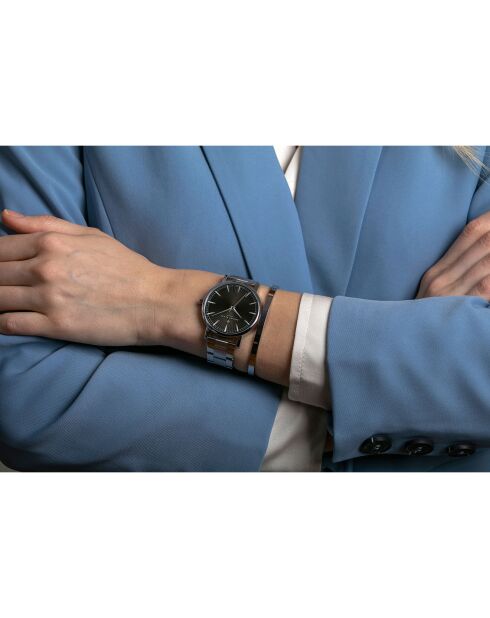 Montre Mixte en Acier Vernier argentée