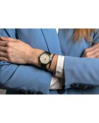 Zurich schwarze Armbanduhr aus gemischtem Leder