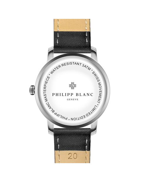 Zurich schwarze Armbanduhr aus gemischtem Leder