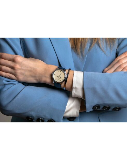 Montre Mixte en Cuir Zurich bleue