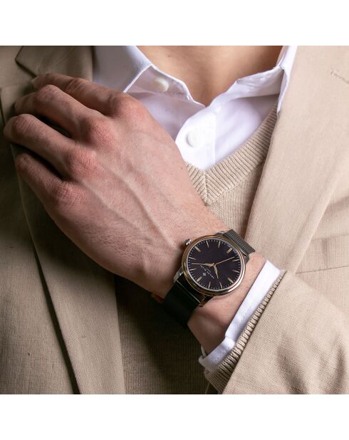 Montre Mixte en Acier Zurich noire