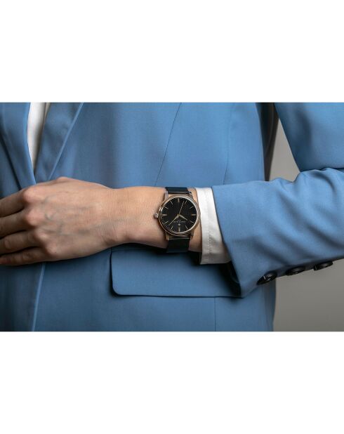 Montre Mixte en Acier Zurich noire