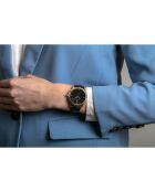 Zurich schwarze Armbanduhr aus gemischtem Leder