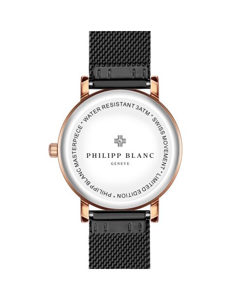 Bern horloge van zwart gemengd staal