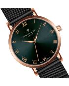 Bern horloge van zwart gemengd staal