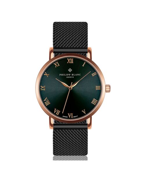 Bern horloge van zwart gemengd staal