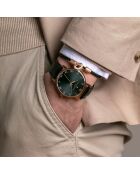 Bern horloge van gemengd leer in zwart