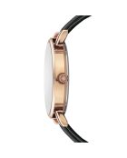 Bern horloge van gemengd leer in zwart