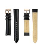 Bern horloge van gemengd leer in zwart