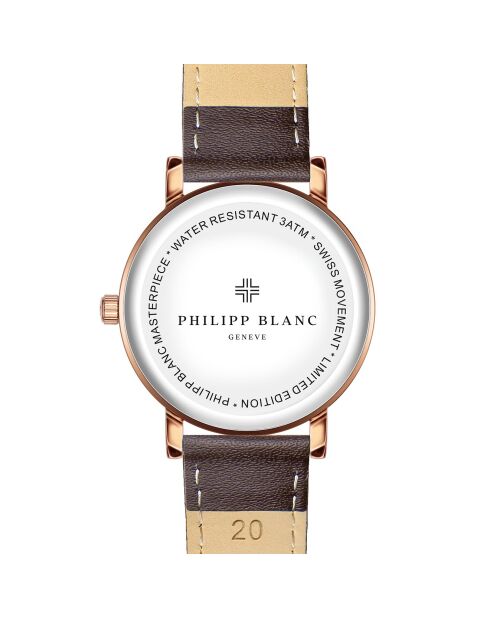 Bern bruin horloge van gemengd leer