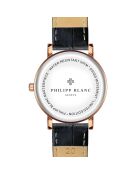 Montre Mixte en Cuir Bern noire