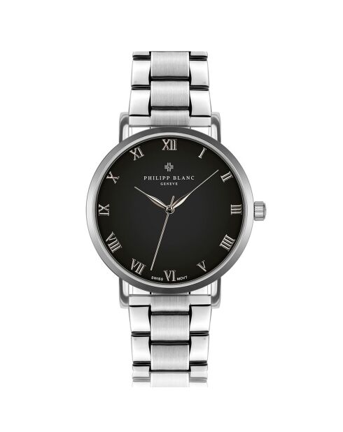 Zilverkleurig Bern horloge van gemengd staal