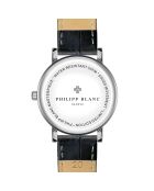 Bern Armbanduhr aus schwarzem und silberfarbenem Mischleder