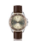 Montre Homme en Cuir Avenches marron