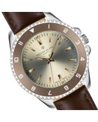 Montre Homme en Cuir Avenches marron