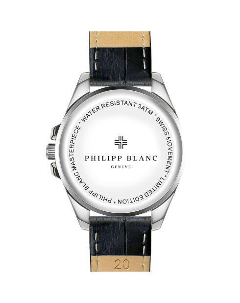 Montre Homme en Cuir Avenches noire