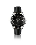 Montre Homme en Cuir Avenches noire