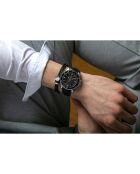 Montre Homme en Cuir Avenches noire