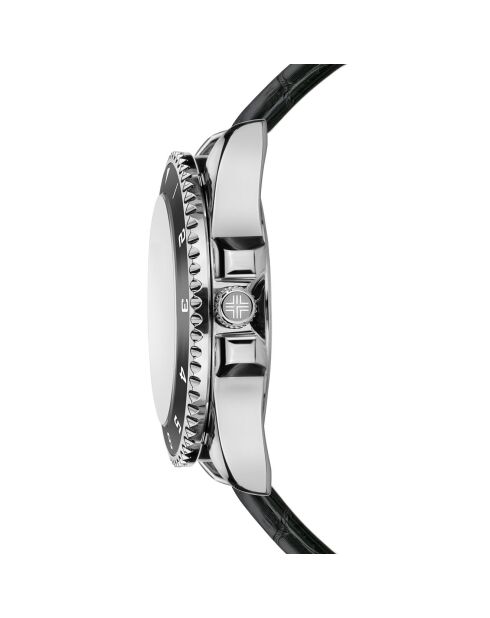 Montre Homme en Cuir Avenches noire