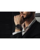 Montre Homme en Cuir Avenches noire