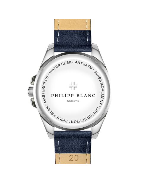 Montre Homme en Cuir Avenches bleue