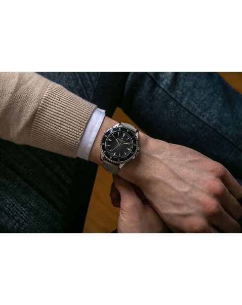 Montre Homme en Cuir Avenches grise