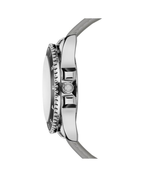 Montre Homme en Cuir Avenches grise