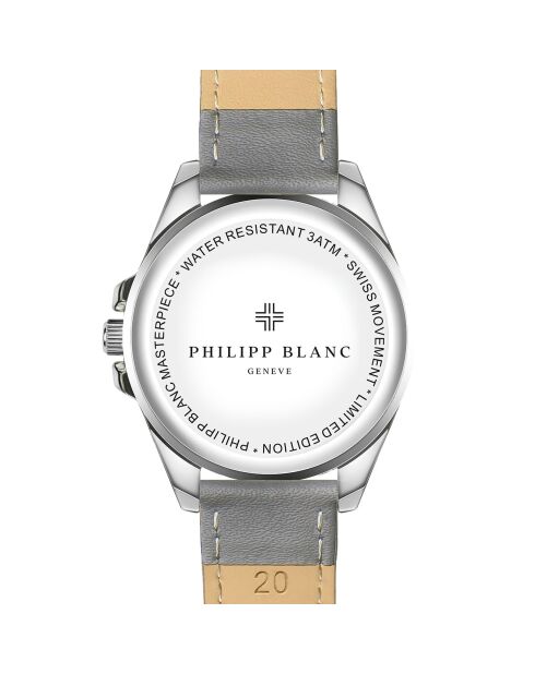 Montre Homme en Cuir Avenches grise