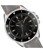 Montre Homme en Cuir Avenches grise