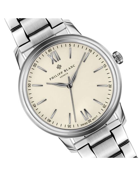 Montre Mixte en Acier Geneva argentée