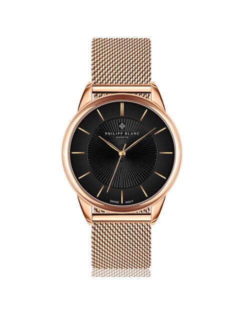 Montre Femme en Acier Montreux rose doré