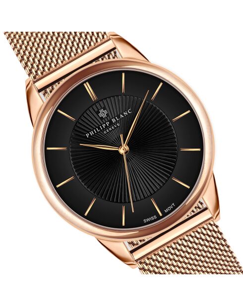 Montre Femme en Acier Montreux rose doré