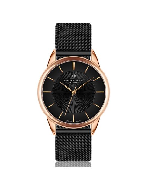 Montre Femme en Acier Montreux noire