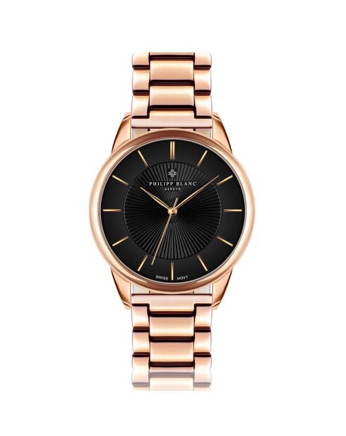 Montre Femme en Acier Montreux rose doré