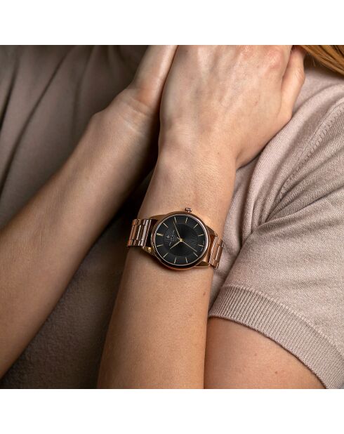 Montre Femme en Acier Montreux rose doré