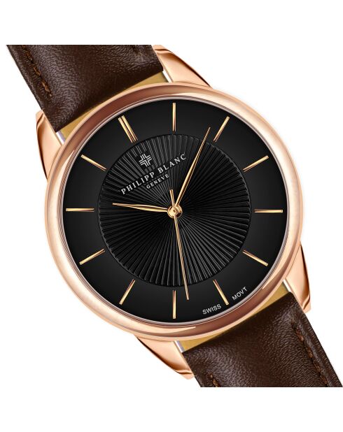 Montre Femme en Cuir Montreux marron