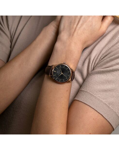 Montre Femme en Cuir Montreux marron