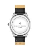 Montreux Damenuhr aus schwarzem und silbernem Leder