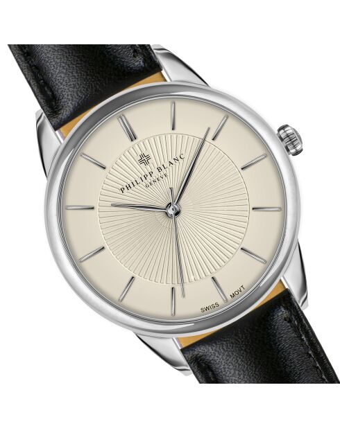 Montre Femme en Cuir Silver Montreux noire