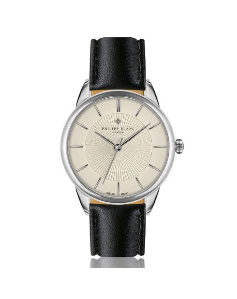 Montre Femme en Cuir Silver Montreux noire