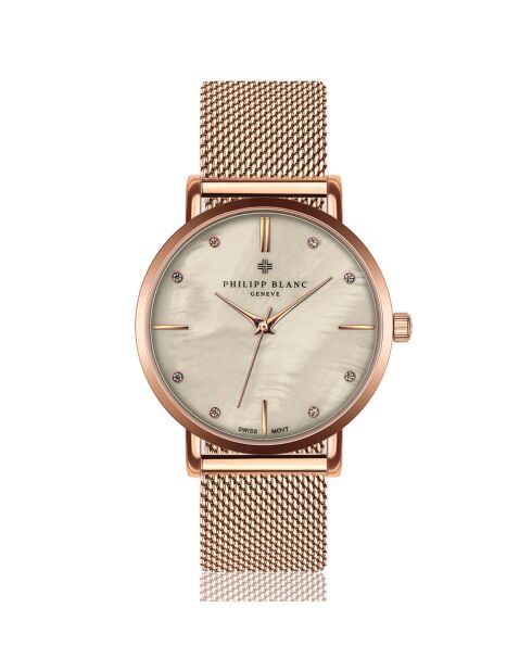 Montre Femme en Acier Lucerne rose doré