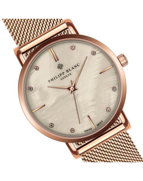 Montre Femme en Acier Lucerne rose doré