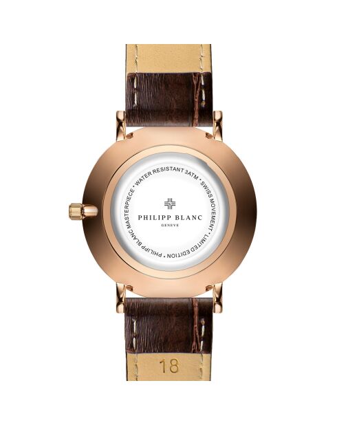 Montre Femme en Cuir Lausanne marron