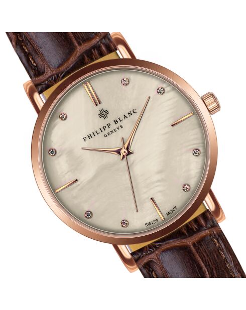 Montre Femme en Cuir Lausanne marron